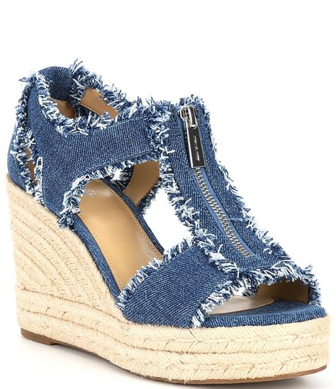 michael kors berkley sandals|Michael Kors denim wedges.